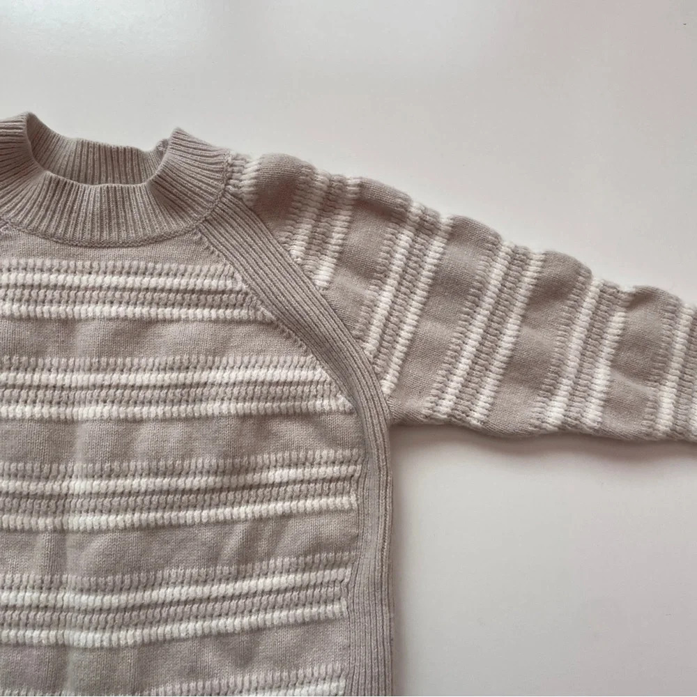 Club Monaco Striped Raglan Wool Knit Crewneck Sweater Size Small - Picture 8 of 14